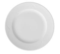 HENDI Assiette plate, bords renforcés, émaillage de qualité, résistance aux impacts et à l'usure, convient à micro-ondes et lave-vaisselle, ø260mm, porcelaine blanche
