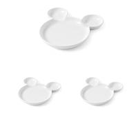 HENDI Assiette pour enfants motif Ours, assietete à dîner, Ø190mm sans les oreilles, hauteur: 27mm, porcelaine blanche (Lot de 3)