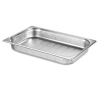 Hendi Bac Gastronorme GN 1/1 fond perforé empilable inox 9L bords lisses résistant -40° à 300°C