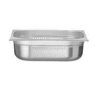 Hendi Bac gastronorme GN 1/2 côtés et fond perforés empilable inox 6,5 L H100 mm -40°/300°C