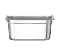 HENDI Bac GN 1/3 avec Poignées, en Acier Inoxydable, Résistant de -40° à 250°C, adapté aux Fours, Congélateurs, Bains-Marie et Chafing Dishes, 5,7 L, 325x176x(H) 150mm