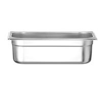 HENDI Bac Gastronorme, GN 1/3, résistance thermique -40 °C à 300 °C, utilisable dans des fours à convection, des réfrigérateurs, des bain-maries, des chafing dishes, 4L, 325x176x(H)100mm, inox