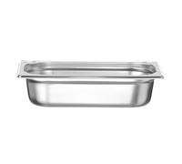 HENDI Bac Gastronorme, GN 1/4, résistance thermique -40 °C à 300 °C, utilisable dans des fours à convection, des réfrigérateurs, des bain-maries, des chafing dishes, 1.8L, 265x162(H) 65mm, inox