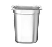 HENDI Bac Gastronorm GN 1/6, Kitchen Line, résistance thermique -40 °C à 250 °C, compatible four et bain-marie, 3,4L, 176x162x(H) 200mm, acier inoxydable