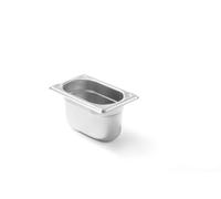 HENDI Bac Gastronorm GN 1/9, Kitchen Line, résistance thermique -40 °C à 250 °C, compatible four et bain-marie, 1L, 176x108x(H) 100mm, acier inoxydable (Lot de 6)