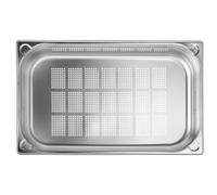 Hendi Bac Gastronorme GN 1/1 côtés et fond perforés empilable inox 14 L H 100 mm -40° à 300°C