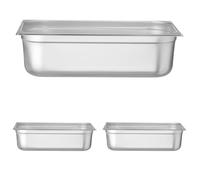 HENDI Bac Gastronorme, GN 1/1, résistance thermique -40 °C à 300 °C, utilisable dans des fours à convection, des réfrigérateurs, des bain-maries, des chafing dishes, 21L, 530x325x(H) 150mm, inox