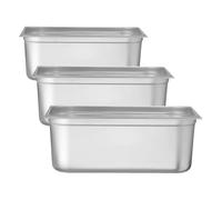 HENDI Bac Gastronorme, GN 1/1, résistance thermique -40 °C à 300 °C, utilisable dans des fours à convection, des réfrigérateurs, des bain-maries, des chafing dishes, 28L, 530x325x(H) 200mm, inox