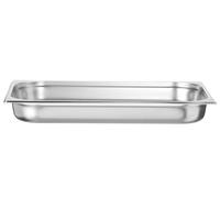 HENDI Bac Gastronorme, GN 1/1, résistance thermique -40 °C à 300 °C, utilisable dans des fours à convection, des réfrigérateurs, des bain-maries, des chafing dishes, 9L, 530x325x(H)65mm, inox