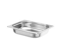 HENDI Bac Gastronorme, GN 1/2, résistance thermique -40 °C à 300 °C, utilisable dans des fours à convection, des réfrigérateurs, des bain-maries, des chafing dishes, 4L, 325x265x(H)65mm, inox