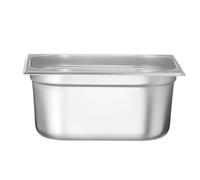 HENDI Bac Gastronorme, GN 1/2, résistance thermique -40 °C à 300 °C, utilisable dans des fours à convection, des réfrigérateurs, des bain-maries, des chafing dishes, 9.5L, 325x265x(H)150mm, inox