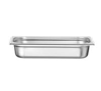 HENDI Bac Gastronorme, GN 1/3, résistance thermique -40 °C à 300 °C, utilisable dans des fours à convection, des réfrigérateurs, des bain-maries, des chafing dishes, 2.5L, 325x176x(H)65mm, inox
