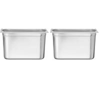 HENDI Bac Gastronorme, GN 1/3, résistance thermique -40 °C à 300 °C, utilisable dans des fours à convection, des réfrigérateurs, des bain-maries, des chafing dishes, 7.8L, 325x176x(H) 200mm, inox