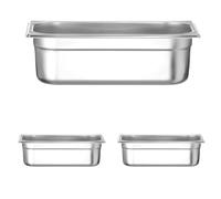 HENDI Bac Gastronorme, GN 1/3, résistance thermique -40 °C à 300 °C, utilisable dans des fours à convection, des réfrigérateurs, des bain-maries, des chafing dishes, 4L, 325x176x(H) 100mm, inox