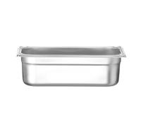 HENDI Bac Gastronorm GN 1/3, Kitchen Line, résistance thermique -40 °C à 250 °C, compatible four et bain-marie, 4L, 325x176x(H) 100mm, acier inoxydable