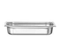 HENDI Bac Gastronorme, GN 1/3, résistance thermique -40 °C à 300 °C, utilisable dans des fours à convection, des réfrigérateurs, des bain-maries, des chafing dishes, 2.5L, 325x176x(H)65mm, inox