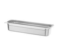 HENDI Bac Gastronorme, GN 2/4, résistance thermique -40 °C à 300 °C, utilisable dans des fours à convection, des réfrigérateurs, des bain-maries, des chafing dishes, 4L, 530x162x(H)65mm, inox 18/10