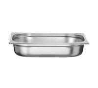 HENDI Bac Gastronorme, GN 1/2, résistance thermique -40 °C à 300 °C, utilisable dans des fours à convection, des réfrigérateurs, des bain-maries, des chafing dishes, 4L, 325x265x(H)65mm, inox