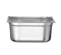 HENDI Bac Gastronorme, GN 1/2, résistance thermique -40 °C à 300 °C, utilisable dans des fours à convection, des réfrigérateurs, des bain-maries, des chafing dishes, 9.5L, 325x265x(H)150mm, inox