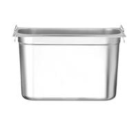 HENDI Bac GN 1/3 avec Poignées, en Acier Inoxydable, Résistant de -40° à 250°C, adapté aux Fours, Congélateurs, Bains-Marie et Chafing Dishes, 7,8 L, 325x176x(H) 200mm