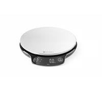 HENDI Balance de cuisine numérique, écran digital LED, haute précision, max. 3 kg, 3 piles AAA 1,5 V incluses, 165x180x(h)31 mm, ABS, acier inoxydable