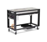 HENDI Barbecue à gaz "Europa", 3 brûleurs, surface de la grille: 1100x500mm, 21,6kW, 1260x580(H)900mm, inox, noir
