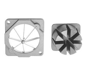 HENDI Bloc de coupe pour 8 quartiers avec plaque de poussée | Acier inoxydable et polystyrène, 115x115x(H)65mm