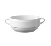 HENDI Bol à soupe avec bords renforcés, 380 ml, ø120 mm, porcelaine blanche