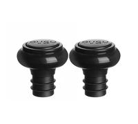 HENDI Bouchons de bouteille de vin, BarUp, bouchons pour pompe à vide, pour la conservation du vin, économiseur de vin, 2 pièces, ⌀40x(H)40mm, ABS, TPE, noir