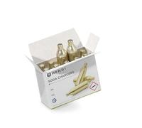 HENDI Cartouches CO2, 10 pièces, pour eau gazeuse, pour bouteilles d'eau siphon à soda, cartouche gaz, capsules CO2, siphon à soda cartouches, 7,8g de CO2 par cartouche
