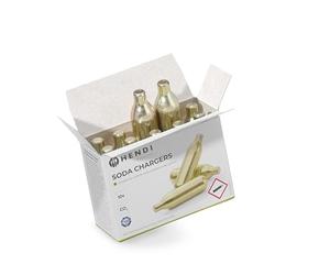 HENDI Cartouches CO2, 10 pièces, pour eau gazeuse, pour bouteilles d'eau siphon à soda, cartouche gaz, capsules CO2, siphon à soda cartouches, 7,8g de CO2 par cartouche (Lot de 10)