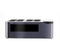 HENDI Cave à vin de comptoir professionnelle ARKTIC, réfrigérateur à vin double zone, 8 bouteilles, écran tactile, éclairage LED 3 couleurs, 3-18 °C, 60 W, 800x350x(H)293mm, acier inoxydable