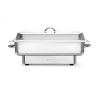 HENDI Chafing Dish électrique Pollina, Bain-Marie de Buffet, GN 1/1, capacité 9L, Jusqu’à 85°C, 230V, 900W, 587x440x(H) 273mm, Acier Inoxydable