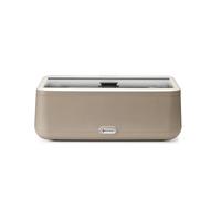 HENDI Chafing dish électrique, UNIQ, chauffe-plats, récipient chauffant, réchaud pour buffet, au bain marie, 12,5L, 220V, 700W, 607x402x(H)245mm, verre trempé, inox, Alu, PP, beige