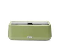 HENDI Chafing dish électrique, UNIQ, chauffe-plats, récipient chauffant, réchaud pour buffet, au bain marie, 12,5L, 220V, 700W, 607x402x(H)245mm, verre trempé, inox, Alu, PP, vert