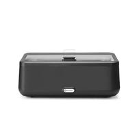 HENDI Chafing dish électrique, UNIQ, chauffe-plats, récipient chauffant, réchaud pour buffet, au bain marie, 12,5L, 220V, 700W, 607x402x(H)245mm, verre trempé, inox, Alu, PP, noir