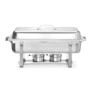 HENDI Chafing Dish GN 1/1 pour Buffet, système Bain-Marie, Lot de 4 unités, 8,5L, 610x355x(H) 297mm, Acier Inoxydable