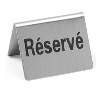 Chevalet de table Réservé - 4 pièces, Réservé, 50x35x(H)40mm - Hendi HENDI