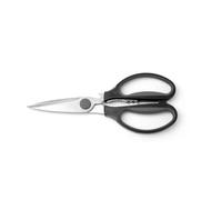 HENDI Ciseaux de cuisine multifonction 225mm, démontables, lame dentée en acier inoxydable, manche ergonomique en polypropylène, pour herbes, légumes, poisson, viande, emballages et noix