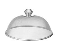 HENDI Cloche Alimentaire ø25,5cm, Couverture en Maille Fine en Inox avec Bouton Supérieur, Couvercle de Protection contre les Insectes pour Cuisine, Fêtes, Pique-Nique et Barbecue, Hauteur 13,5cm