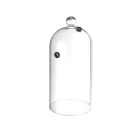 HENDI Cloche de fumage, coupole couvercle dôme pour les boisson cocktails, avec aération en caoutchouc pour tenir le pipe fumoir infuseur ou pistolet à fumée, ø150x(H)280mm, en verre borosilicate