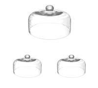 HENDI Cloche en verre, Transparent, ø275 x (H)140 mm (Lot de 3)