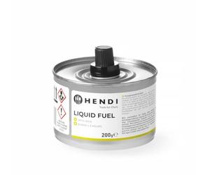 HENDI Combustible liquide, avec mèche, carburant liquide, brûleurs à mèche chauffantes pour réchauds, plats chauds, chafing dishes à Buffet, lot de 24 boîtes de 6 heures de combustible 200 g