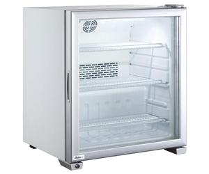 HENDI Congélateur vitrine de comptoir, porte triple vitrage avec chauffage, 90L, -22 / -14°C, 230V, 230W, 620x593x(H)680mm, acier peint