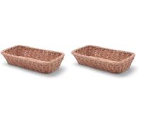 HENDI Corbeille à pain GN 1/3, porte pain, corbeille à fruits, panier rangement, panier a pain, panier, présentoir pour pain, fruits et légumes, 325x176x(H)65mm, polypropylène (Lot de 2)