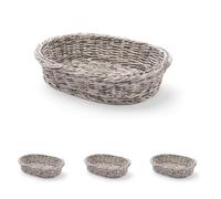 HENDI Corbeille à pain ovale - Gris - 320x230x(H)70 mm (Lot de 4)