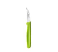 HENDI Couteau éplucheur, lame courbée, couteau bec d'oiseau, couteau d'office, couteau de cuisine pour éplucher les fruits et légumes, couteau tournant, 158x19x(H)9mm, inox, polypropylène, vert