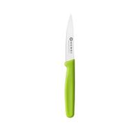 HENDI Couteau éplucheur, lame pointue, couteau bec d'oiseau, couteau d'office, couteau de cuisine pour éplucher les fruits et légumes, couteau tournant, 192x20x(H)10mm, inox, polypropylène, vert