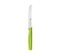 HENDI Couteau utilitaire, lame dentelée, couteau de cuisine universel, couteau de chef, couteau tout usage, 211x20x(H)10mm, inox, polypropylène, vert