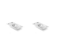HENDI Couvercle Gastronome, Acier Inoxydable, GN 1/6 (Lot de 2)